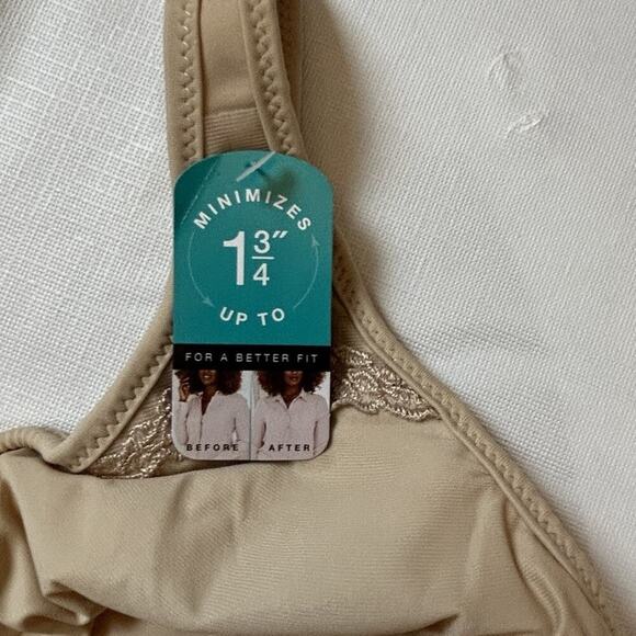 Bali Women's Seamless Minimizer Underwire Bra Soft Taup DF3385‎ Size 42DDD Beige - Picture 4 of 8